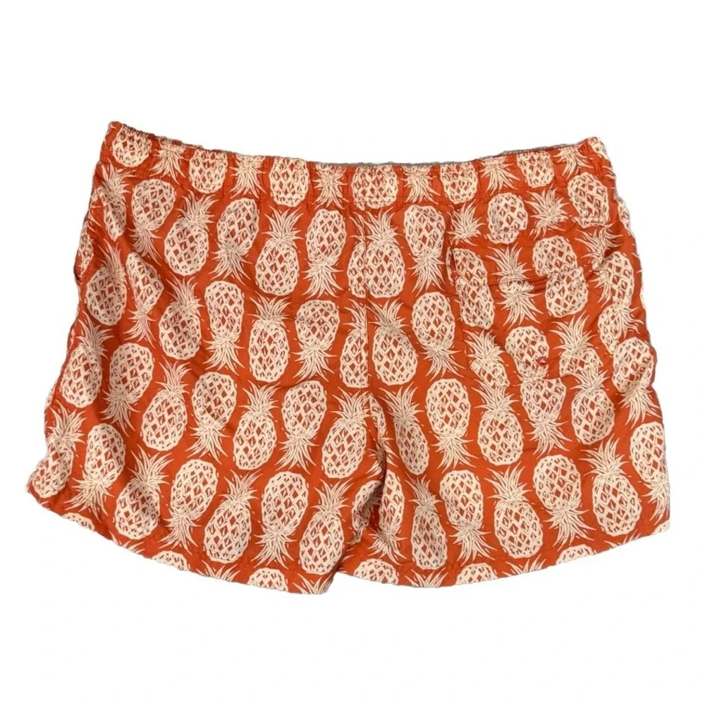 OP Ocean Pacific Shorts Men's XL/XG 40/42 Swim Trunks Orange Hawaiian Pineapple